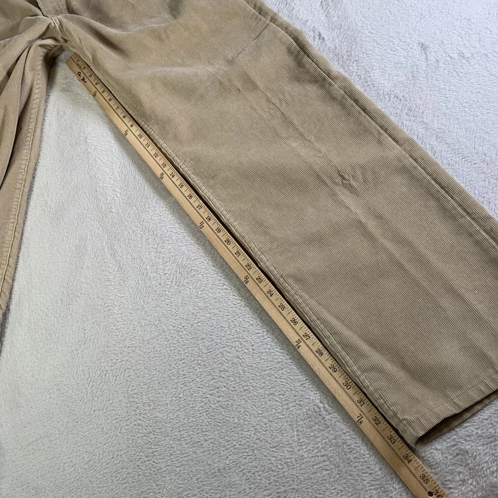 Vintage Levis 569 Jeans Mens 36x34 Beige Loose Straight Corduroy‎ Pants Cords